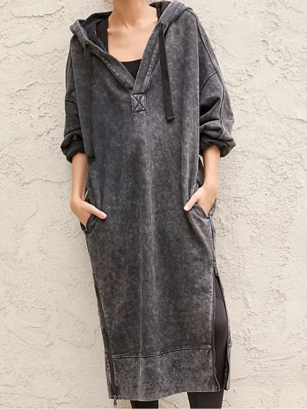 Free People Movement Spur Of The Moment Hooded Sweatshirt Maxi Dress XS